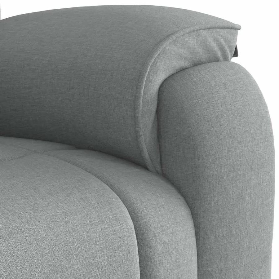 Fauteuil de massage inclinable Gris clair Tissu - 9