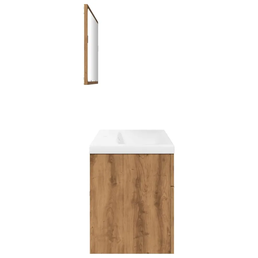 Ensemble de meubles salle de bain 3 pcs bois d'ingénierie - 8