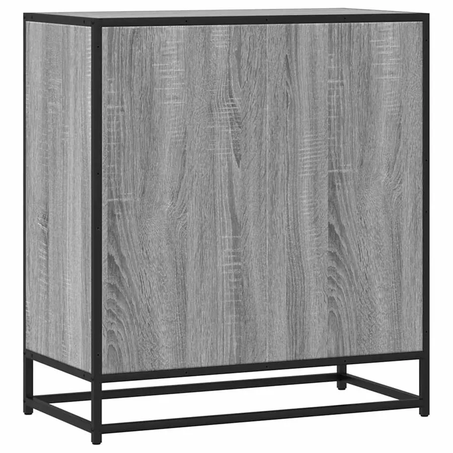 Buffet sonoma gris 68x35x76 cm bois d'ingénierie et métal - 6