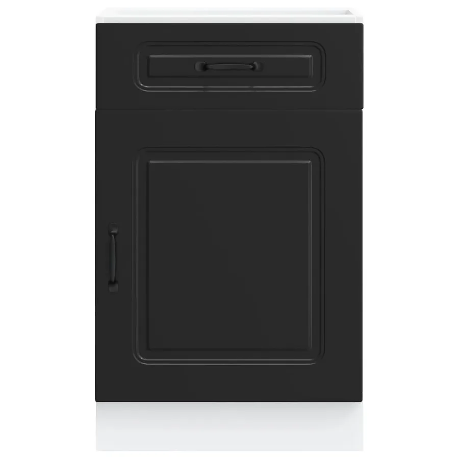 Armoire de cuisine Kalmar noir bois d'ingénierie - 4