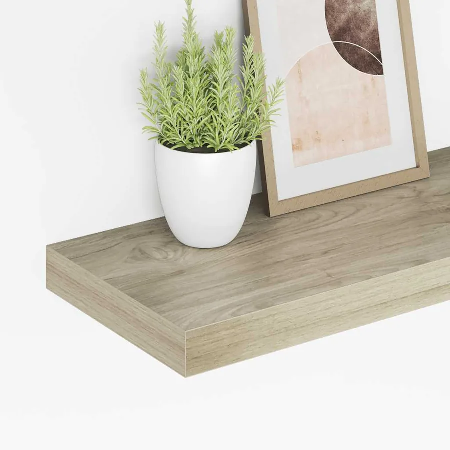 Étagères murales flottantes 2 pcs chêne 50x23,5x3,8 cm MDF - 4