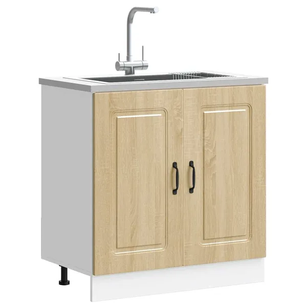 Meuble bas pour évier Kalmar chêne sonoma bois ingénierie