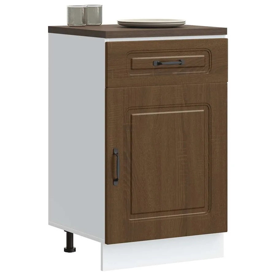 Armoire de cuisine Kalmar chêne marron bois d'ingénierie