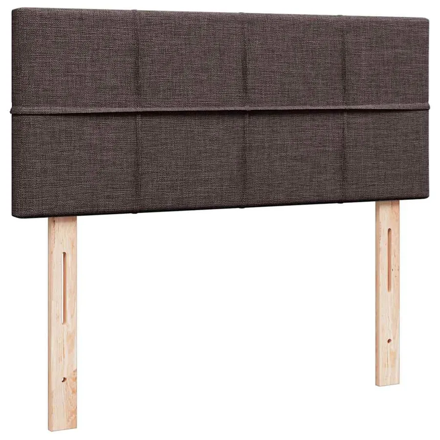 Cadre de lit ottoman avec matelas marron foncé 120x190 cm tissu - 9
