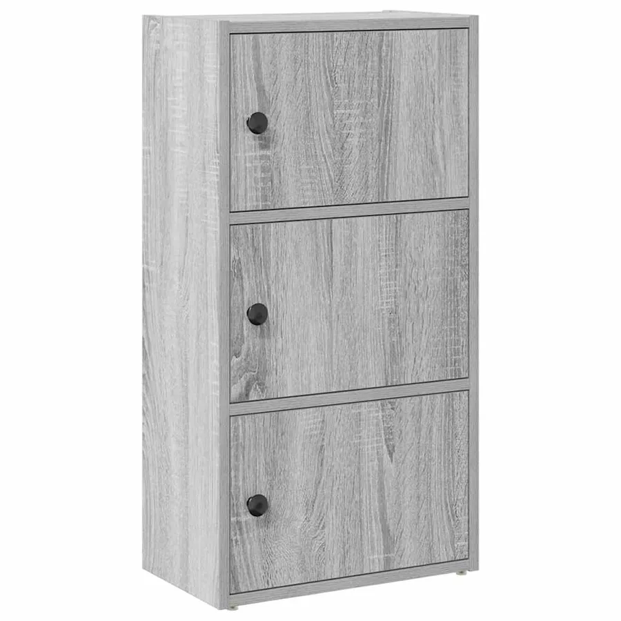 Bibliothèque sonoma gris 40x24x77 cm bois d'ingénierie - 2