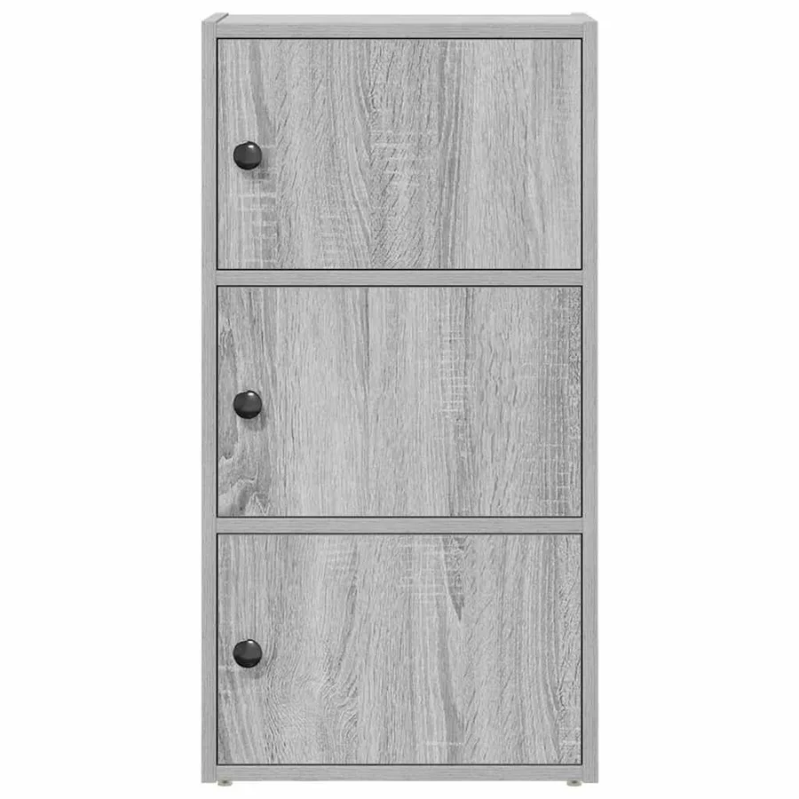 Bibliothèque sonoma gris 40x24x77 cm bois d'ingénierie - 4