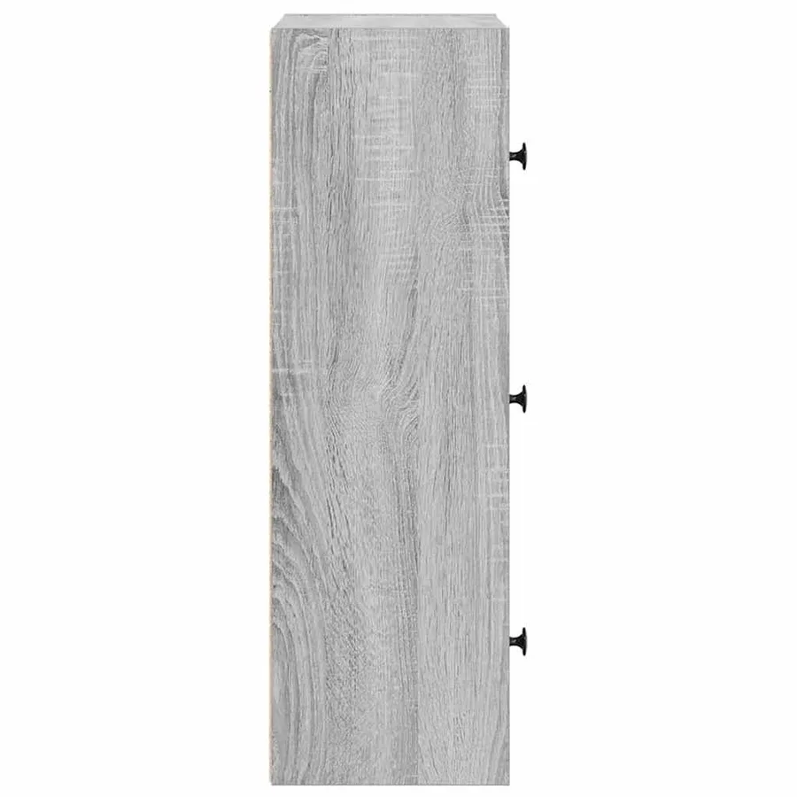 Bibliothèque sonoma gris 40x24x77 cm bois d'ingénierie - 6