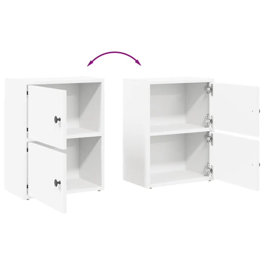 Bibliothèque blanc 40x24x52 cm bois d'ingénierie - 8