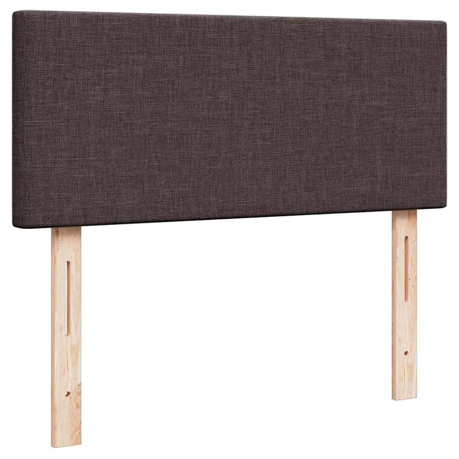 Cadre de lit ottoman avec matelas marron foncé 120x190 cm tissu - 9