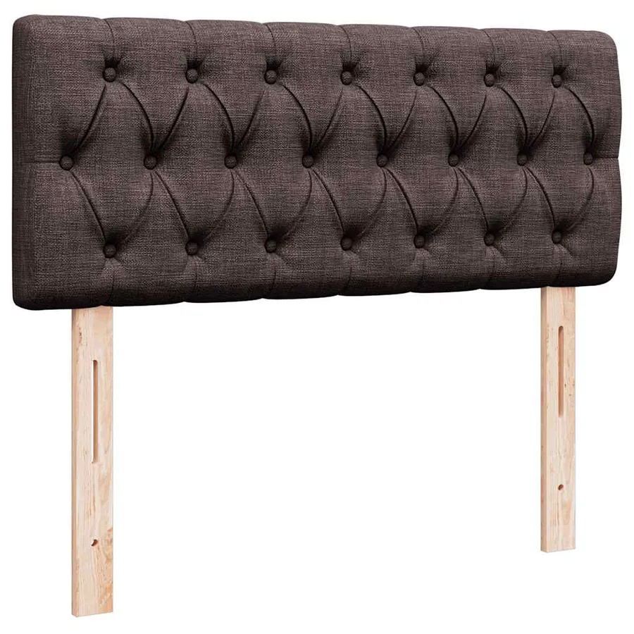 Cadre de lit ottoman avec matelas marron foncé 120x190 cm tissu - 9