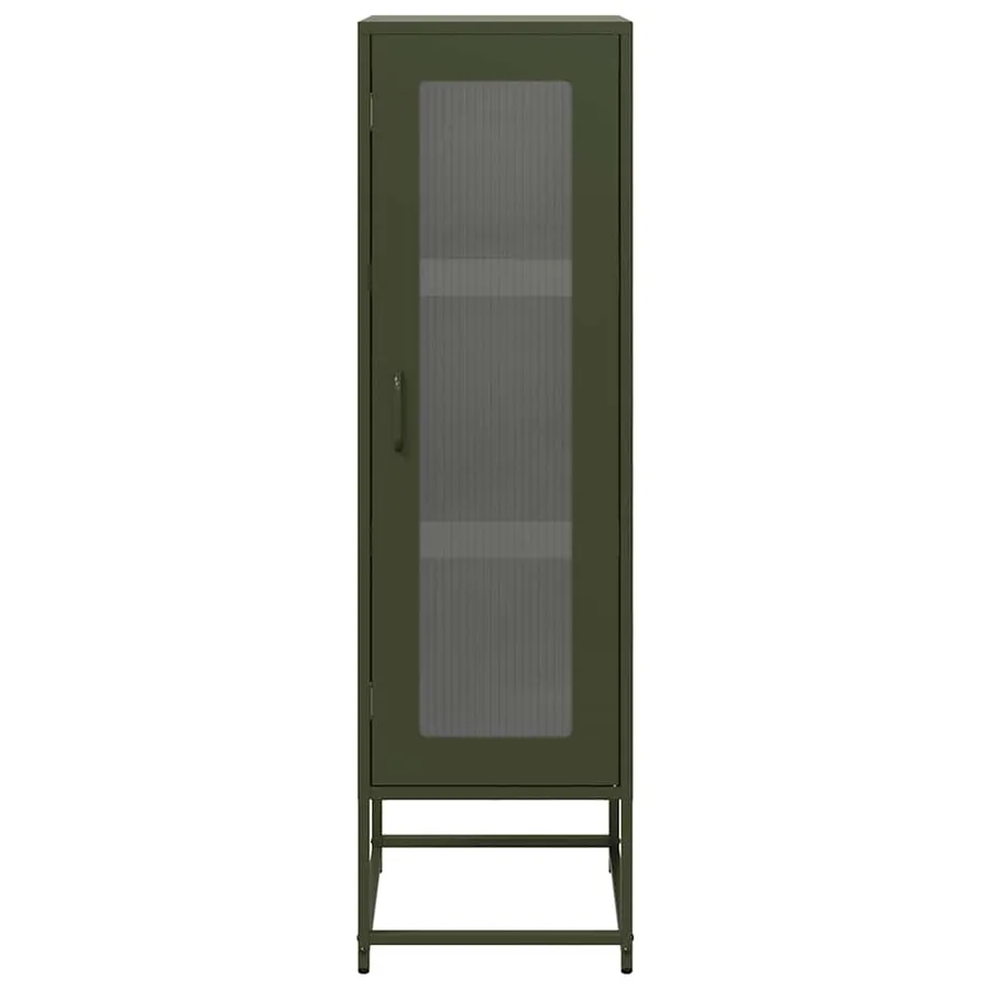 Buffet haut vert olive 36x39x123 cm acier laminé à froid - 5
