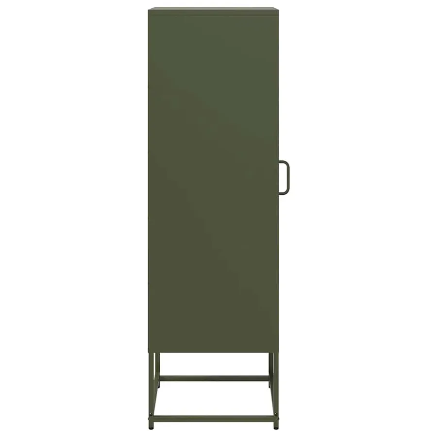 Buffet haut vert olive 36x39x123 cm acier laminé à froid - 6