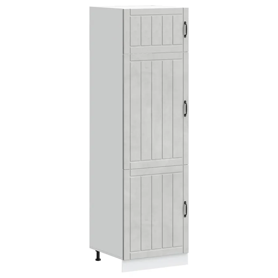 Armoire de cuisine Lucca gris béton bois d'ingénierie