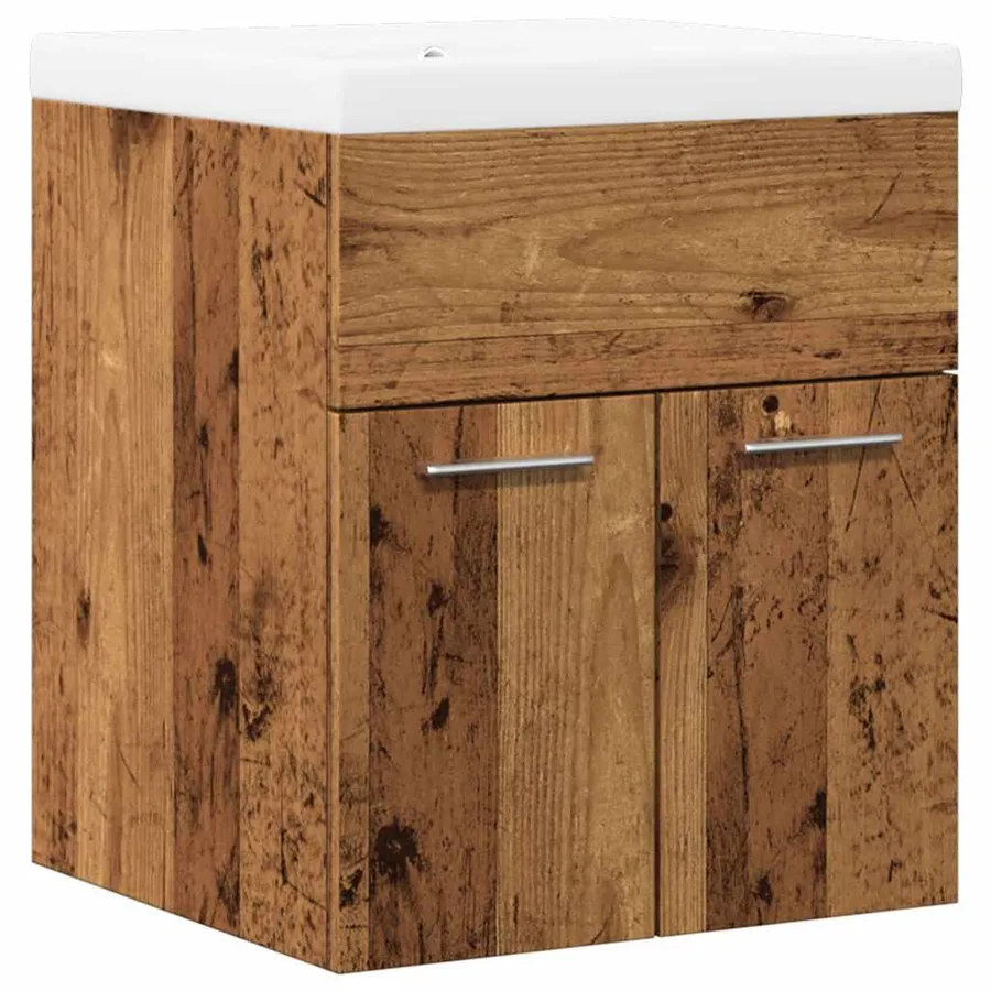 Ensemble de meubles salle de bain 2 pcs bois d'ingénierie - 2