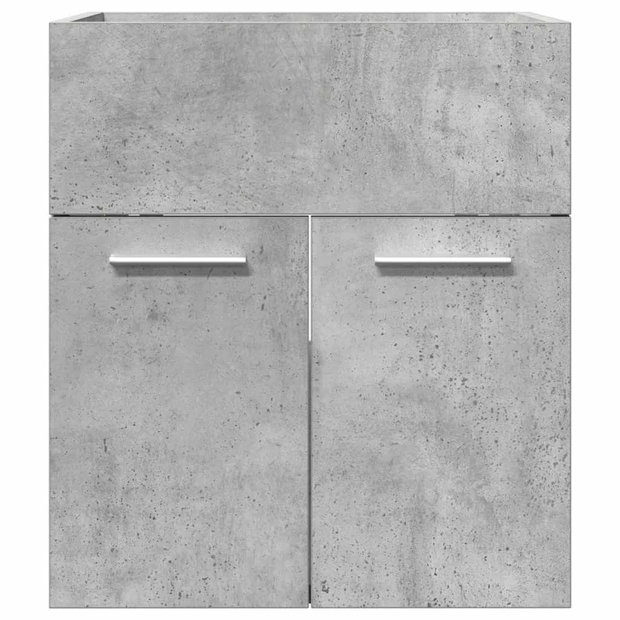 Armoire de lavabo de salle de bain gris béton 41x38,5x46 cm - 4