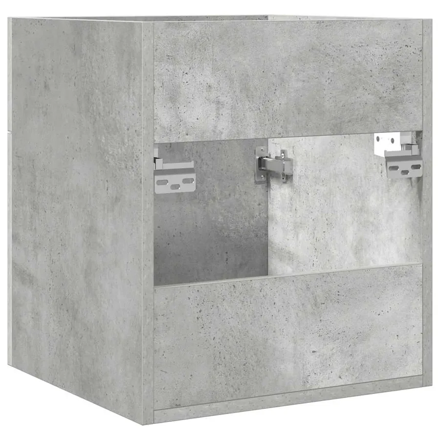 Armoire de lavabo de salle de bain gris béton 41x38,5x46 cm - 6