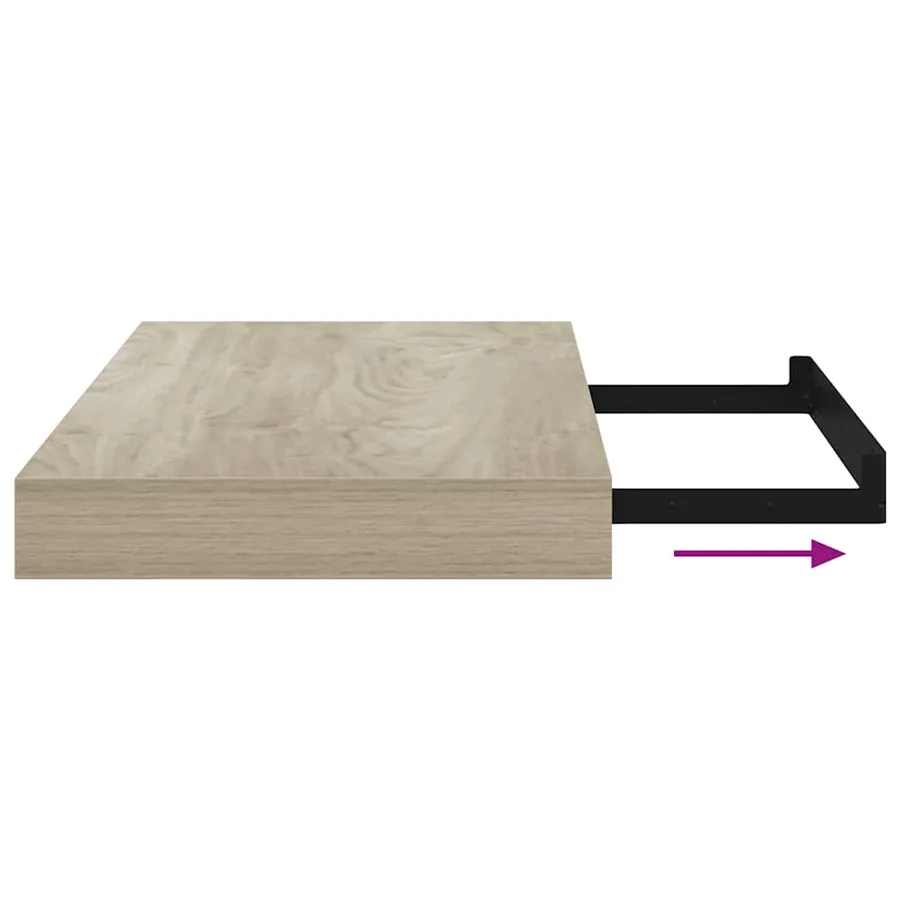 Étagères murales flottantes 4 pcs chêne 40x23,5x3,8 cm MDF - 11