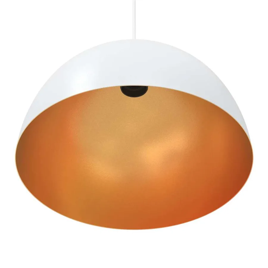 Lampes suspendues 2 pcs hauteur réglable E27 blanc Ø 30cm métal - 10