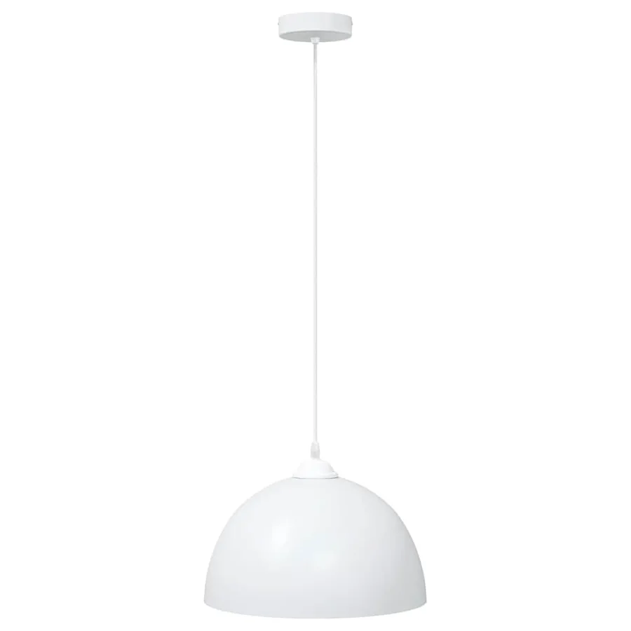 Lampes suspendues 2 pcs hauteur réglable E27 blanc Ø 30cm métal - 5