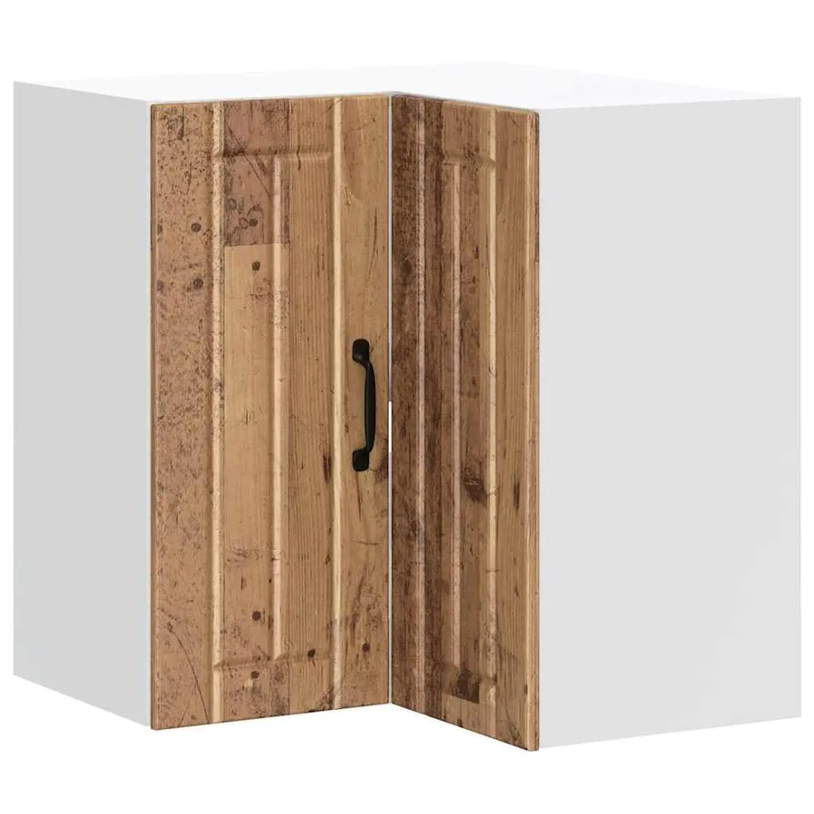Armoire d'angle murale de cuisine Lucca vieux bois - 2