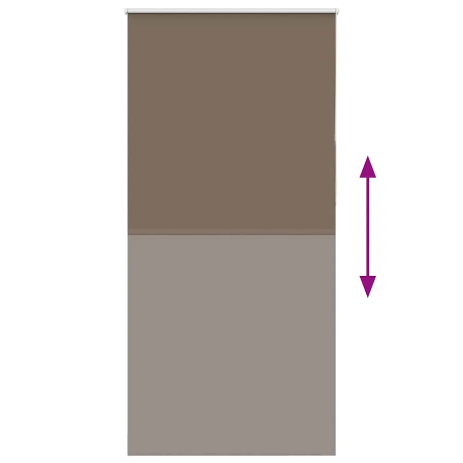 Store enrouleur occultant café 115x230cm largeur du tissu - 5