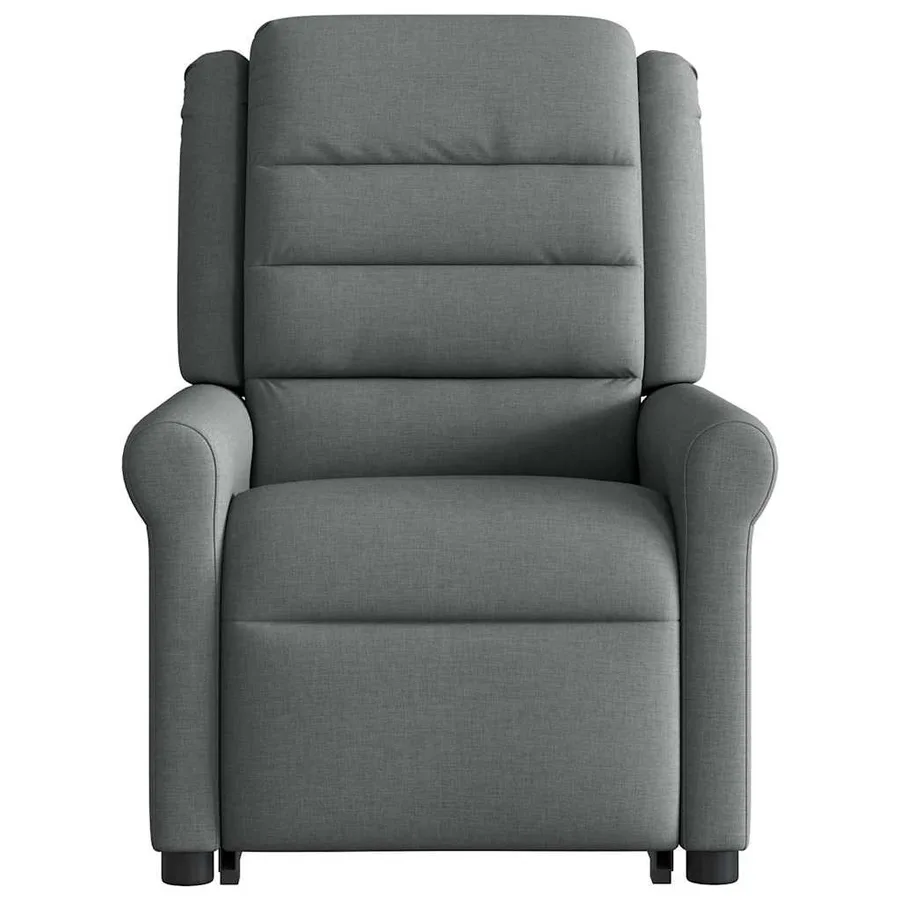 Fauteuil de massage inclinable Gris foncé Tissu - 5