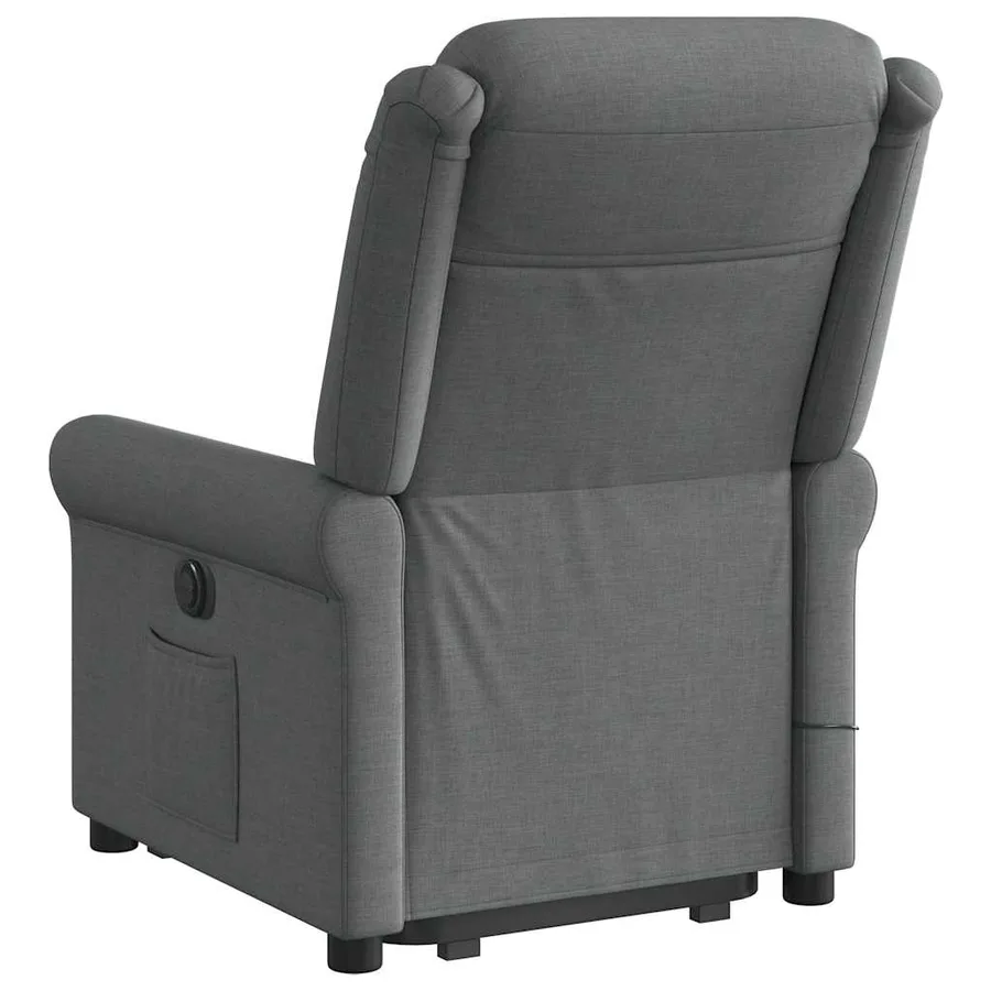 Fauteuil de massage inclinable Gris foncé Tissu - 7
