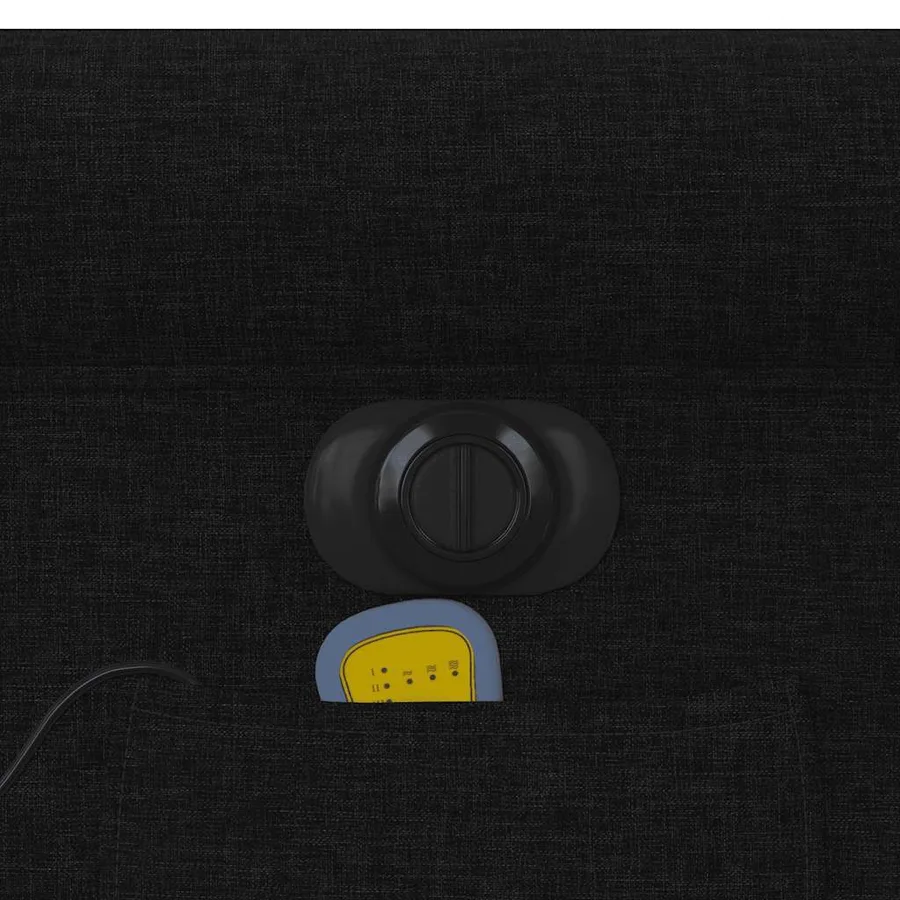 Fauteuil inclinable de massage électrique Noir Tissu - 15