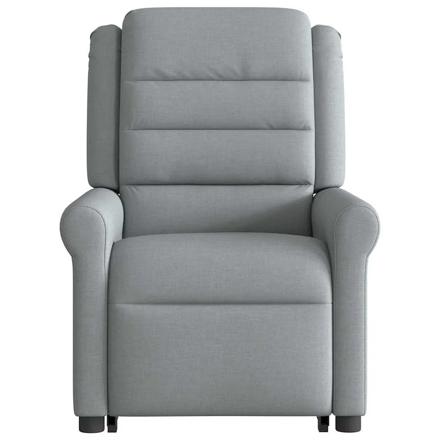 Fauteuil inclinable de massage électrique Gris clair Tissu - 5