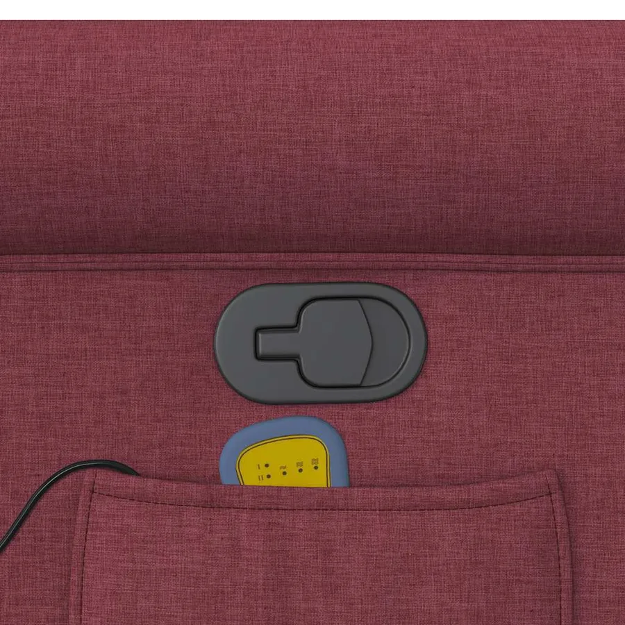 Fauteuil inclinable de massage Rouge bordeaux Tissu - 14