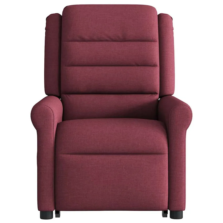 Fauteuil inclinable de massage Rouge bordeaux Tissu - 5