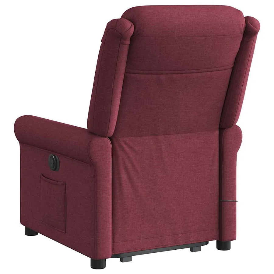 Fauteuil inclinable de massage Rouge bordeaux Tissu - 7