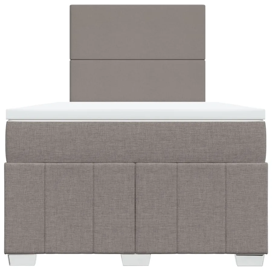 Sommier à lattes de lit avec matelas Taupe 120x200 cm Tissu - 6