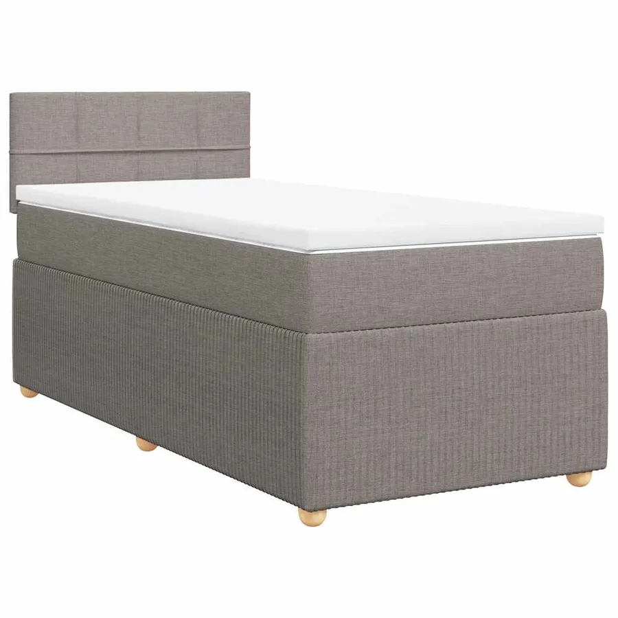 Sommier à lattes de lit avec matelas Taupe 80x200 cm Tissu - 3