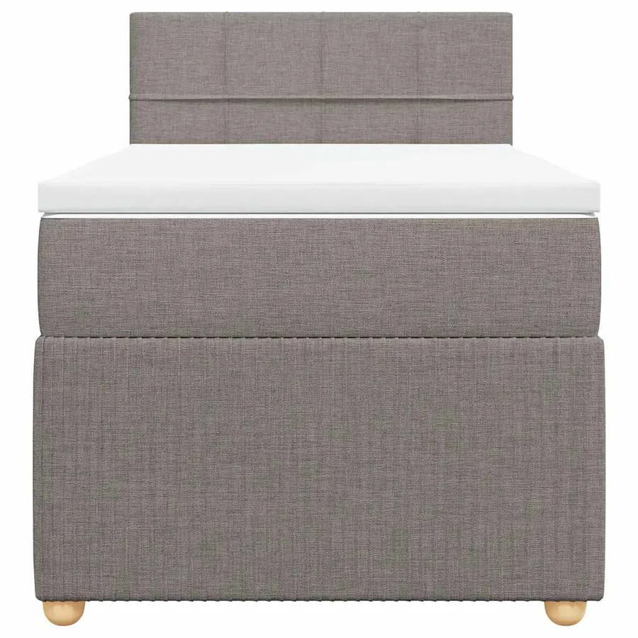 Sommier à lattes de lit avec matelas Taupe 80x200 cm Tissu - 6