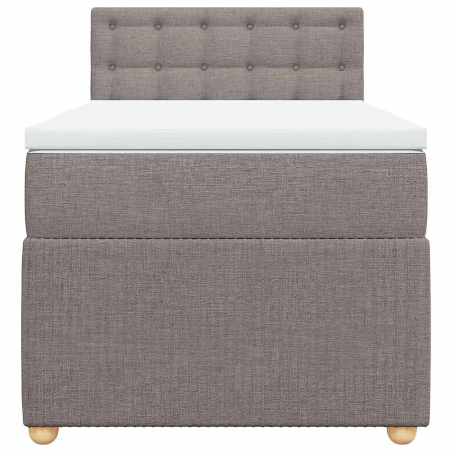 Sommier à lattes de lit avec matelas Taupe 80x200 cm Tissu - 6