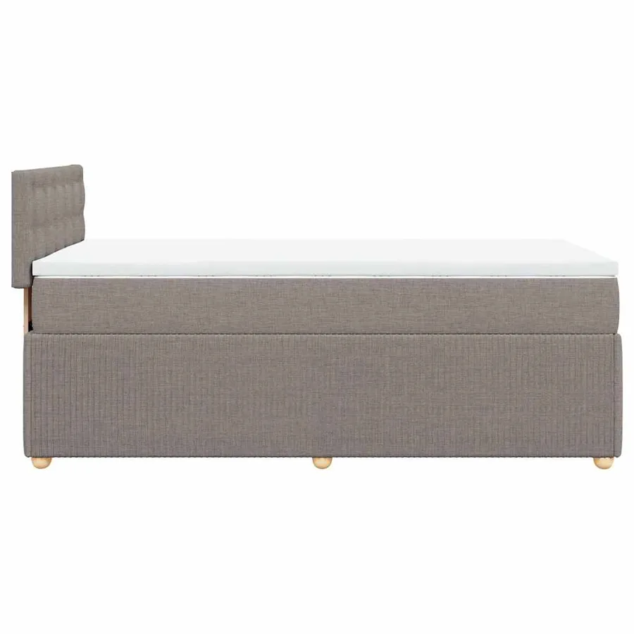 Sommier à lattes de lit avec matelas Taupe 80x200 cm Tissu - 7
