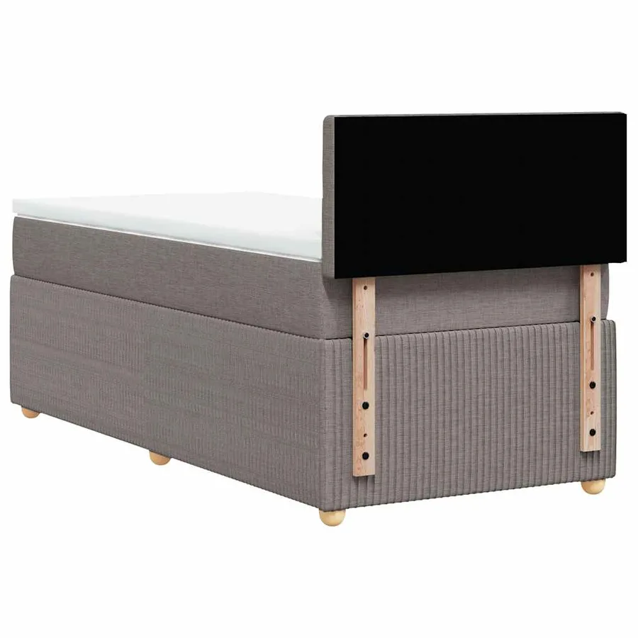 Sommier à lattes de lit avec matelas Taupe 80x200 cm Tissu - 8