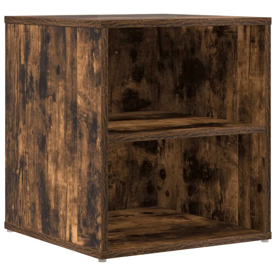 Armoire d'angle chêne fumé 200x40x45 cm bois d'ingénierie - 7