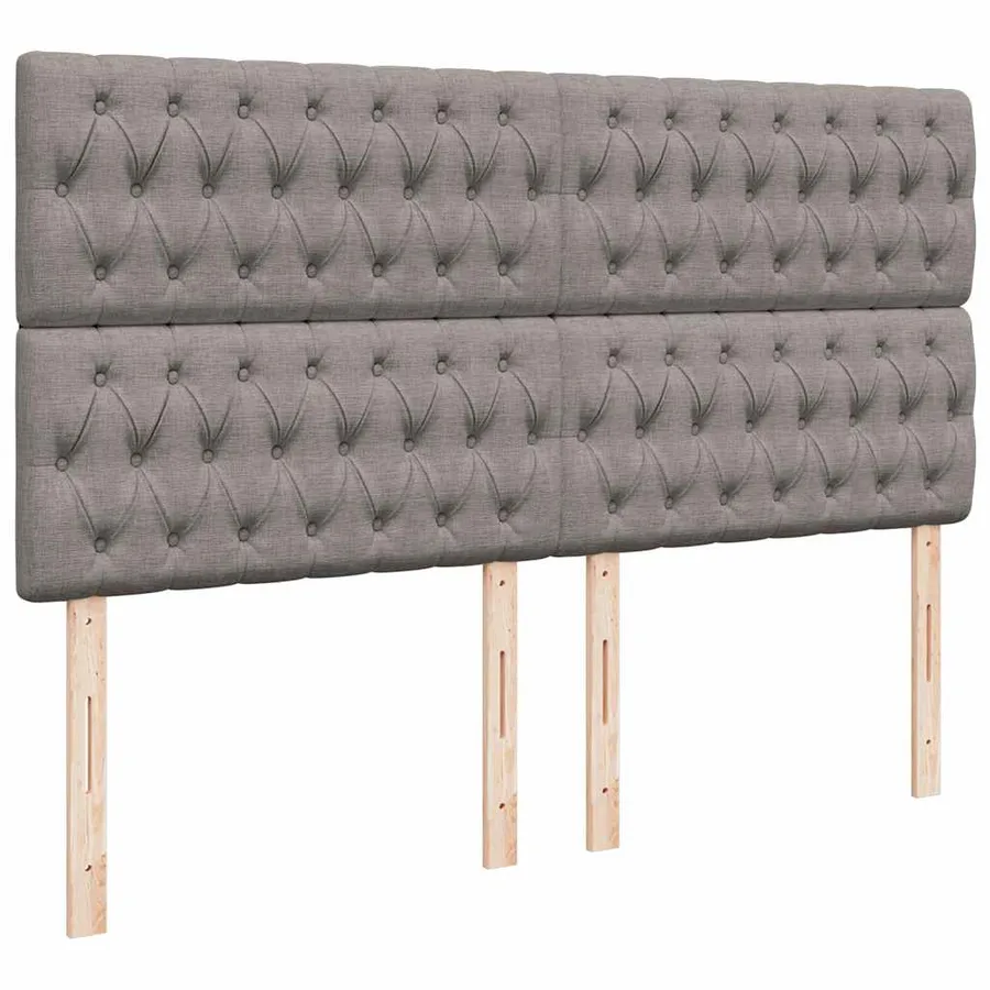 Sommier à lattes de lit avec matelas Taupe 200x200 cm Tissu - 9