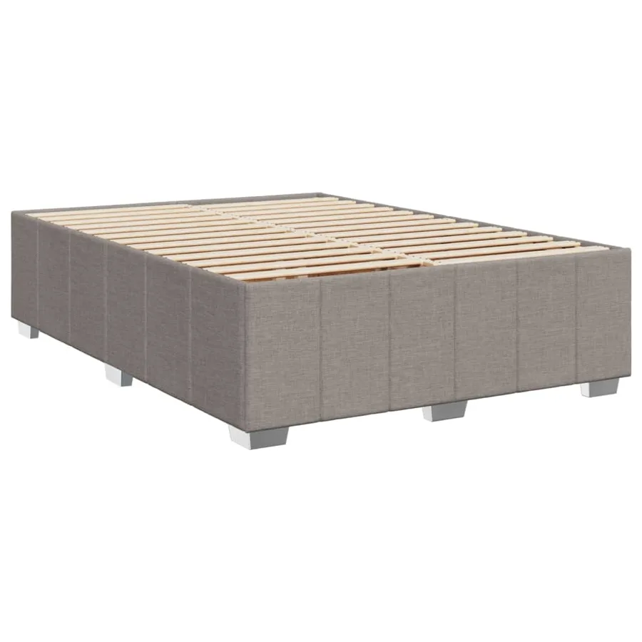 Sommier à lattes de lit avec matelas Taupe 140x190 cm Tissu - 9