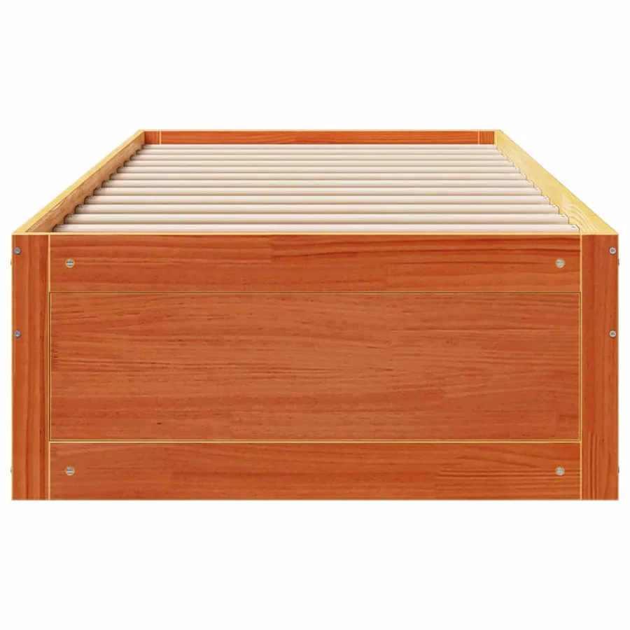 Cadre de lit sans matelas avec tiroirs 100x200 cm bois de pin - 4