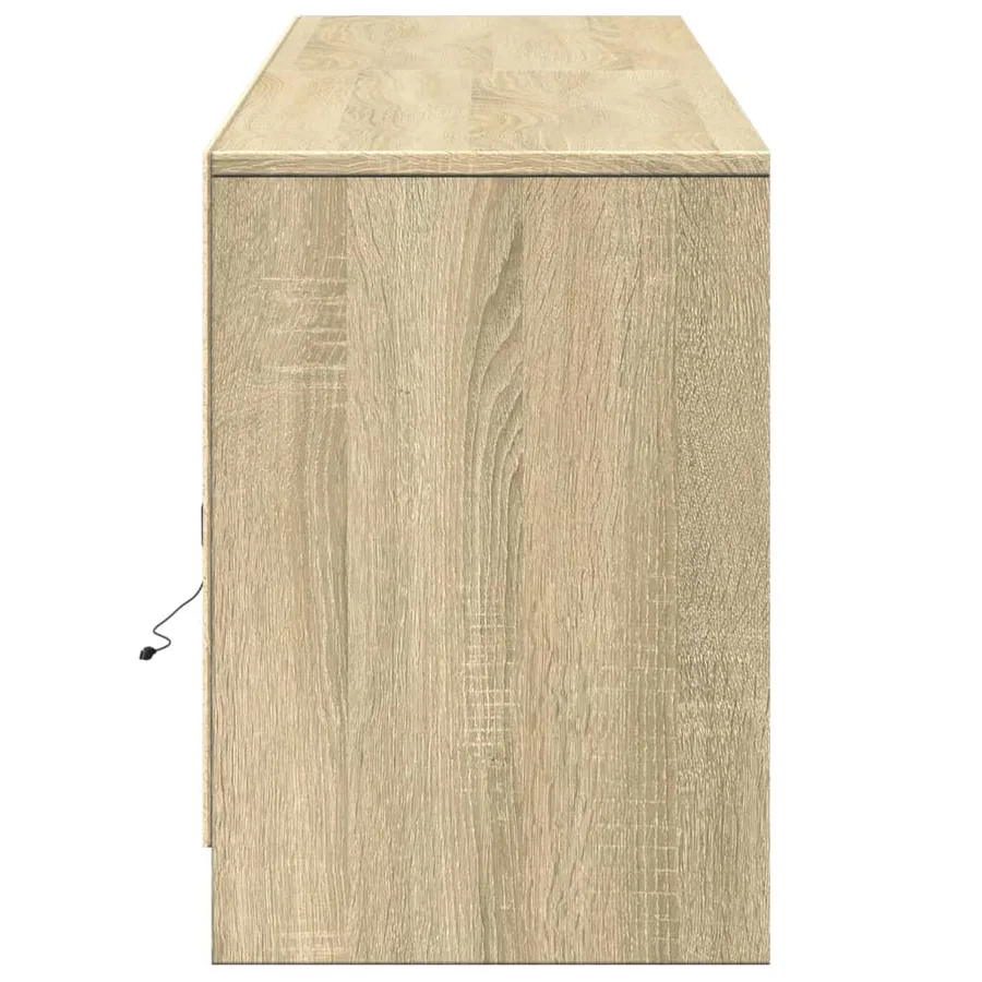 Meuble TV avec LED chêne sonoma 180x34x50 cm bois d'ingénierie - 7