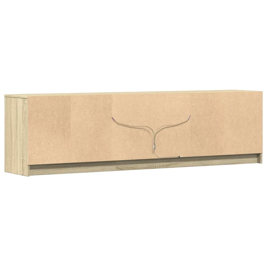 Meuble TV avec LED chêne sonoma 180x34x50 cm bois d'ingénierie - 8