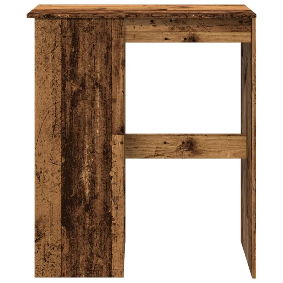 Table de bar avec étagères vieux bois bois d'ingénierie - 4