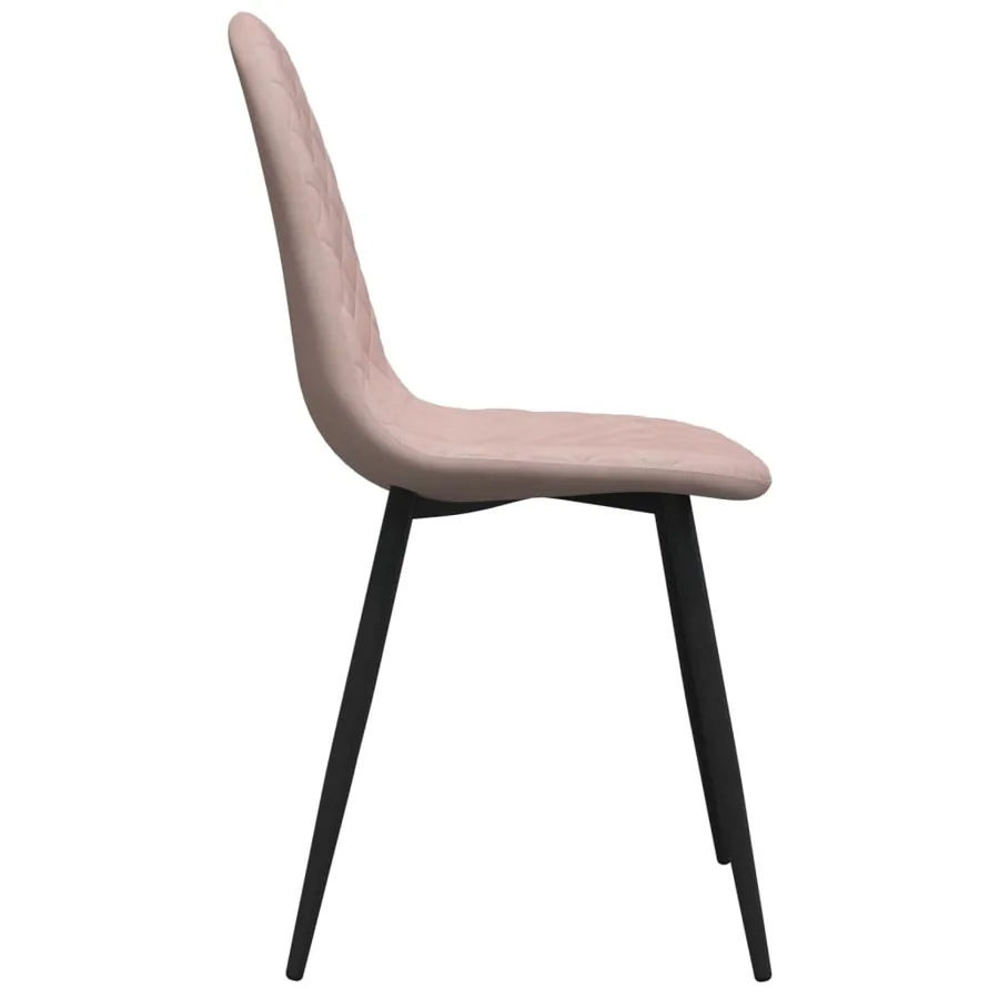 Chaises à manger lot de 2 rose velours - 5