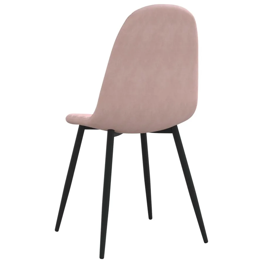 Chaises à manger lot de 2 rose velours - 6
