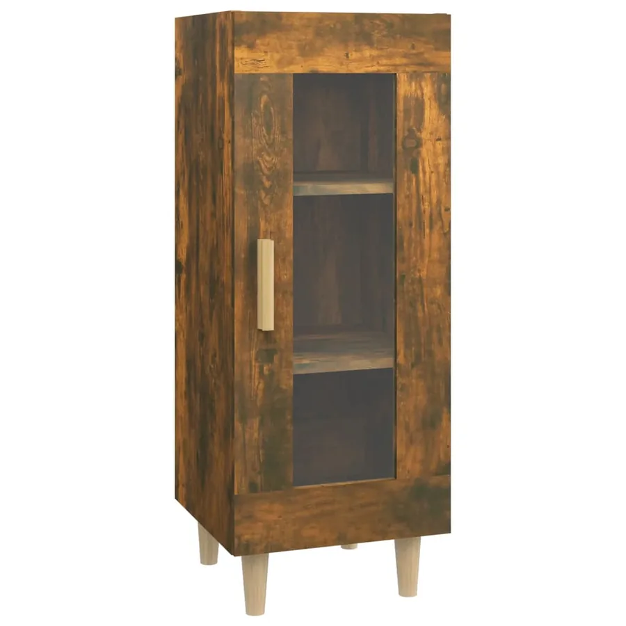 Buffet Chêne fumé 34,5x34x90 cm Bois d'ingénierie - 2