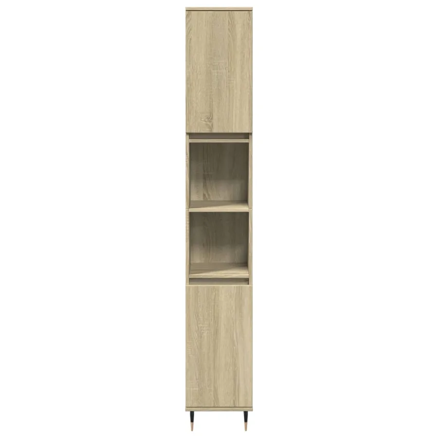 Ensemble de meubles de salle de bain 3 pcs chêne sonoma - 9