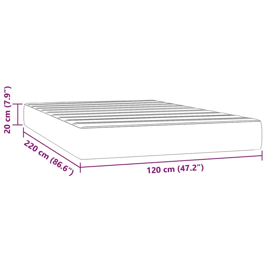 Matelas à ressorts ensachés 120 x 220 cm Bleu foncé - 7